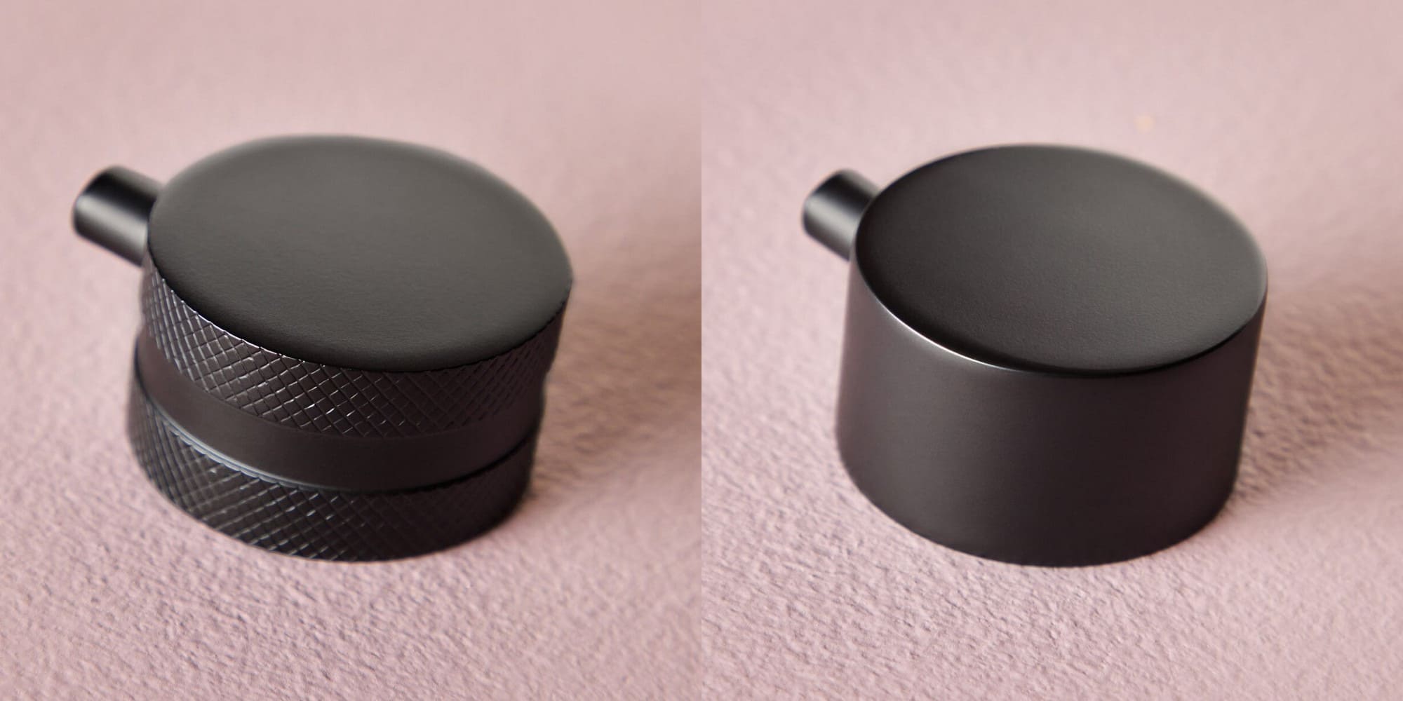 Scudo Component Black Knurled and Plain Handles